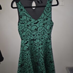 DC Comics Green and Black Mini Dress